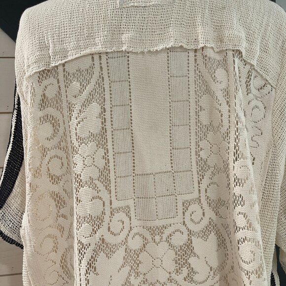 031 FP We The Free Feeling Sporty Lace Tee Ivory As Mock NWOT Size Medium - Picture 8 of 16